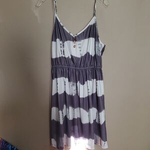 SHEIN Gray and White Ombre Dress Size Xl{12}